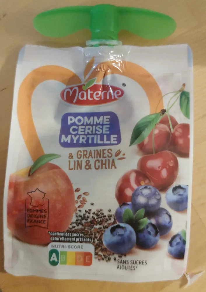 Pomme cerise myrtille & graines de lin & chia