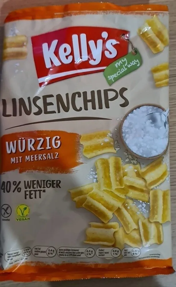 Linsenchips würzig mit Meersalz