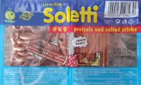 Solleti. Preztzels and salted sticks.