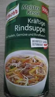 Rindsuppe, kräftige mit Nudeln, Gemüse und Rindfleisch
