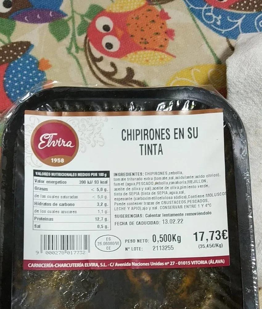 Chipirones en su tinta