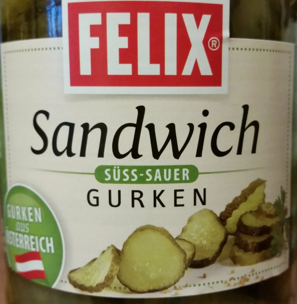 Sandwich Gurken süß-sauer