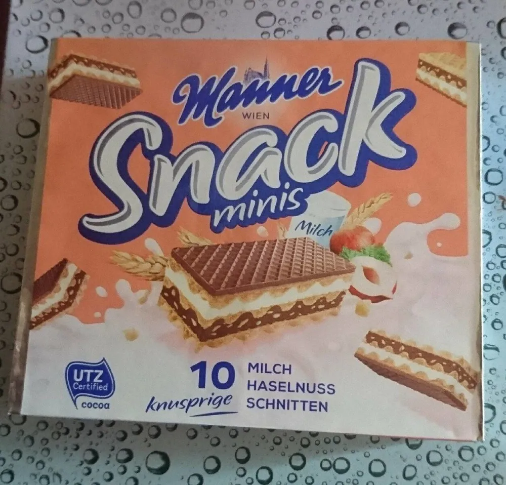Snack minis Milch Haselnuss Knusprige Schnitten