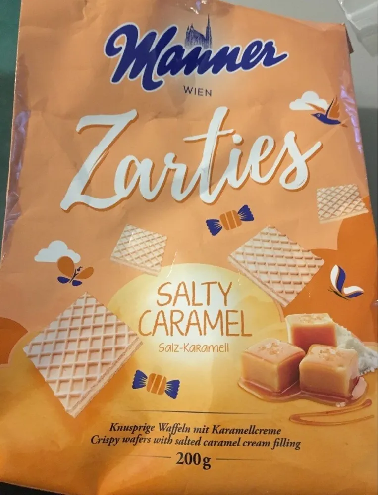 Manner Zarties salty caramel 9000331627526 Knusprige Waffeln mit Karamellfüllung
