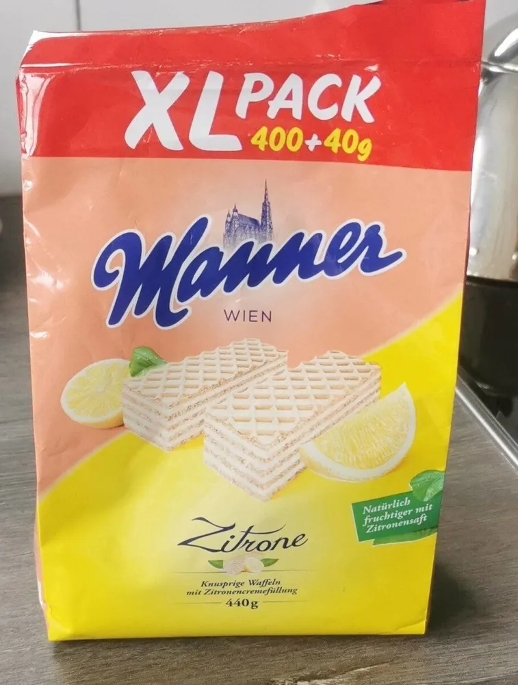 Waffeln mit Zitronengeschmack