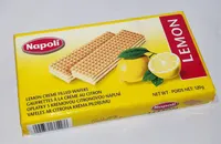 Knusprige Waffeln mit Zitronencremefüllung