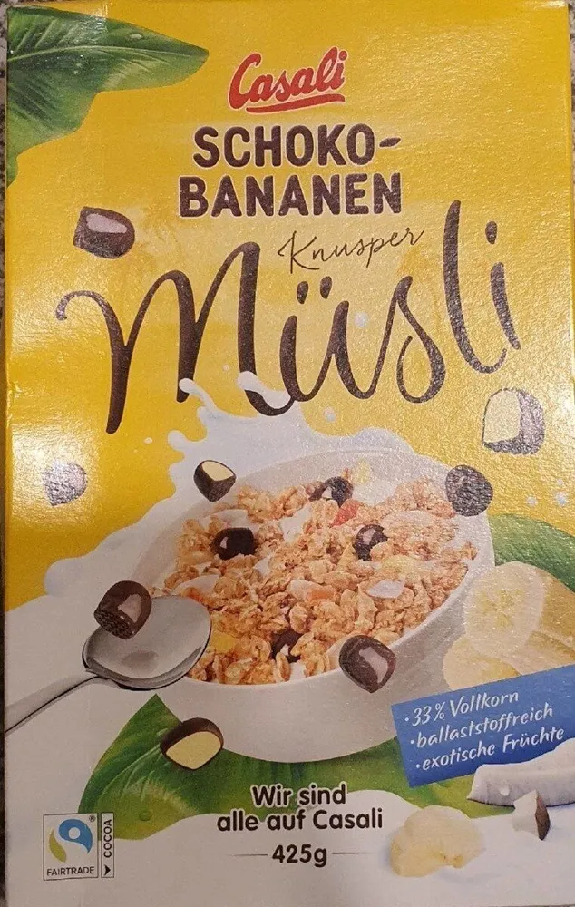 Schoko-Bananen Knusper Müsli