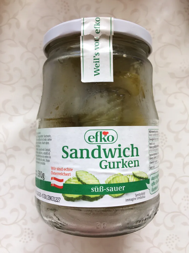 Sandwich Gurken süß-sauer