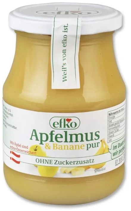 Apfelmus & Banane pur