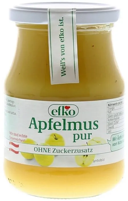 Apfelmus pur mit Stücken