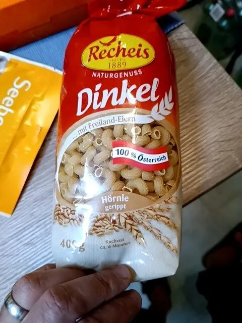 Dinkel Hörnle gerippt 400g, Recheis
