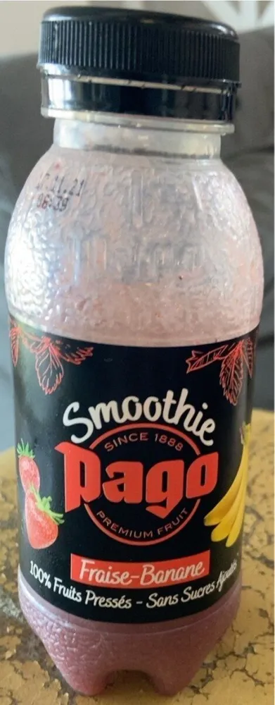 Smoothie fraise-banane ss ajoutés