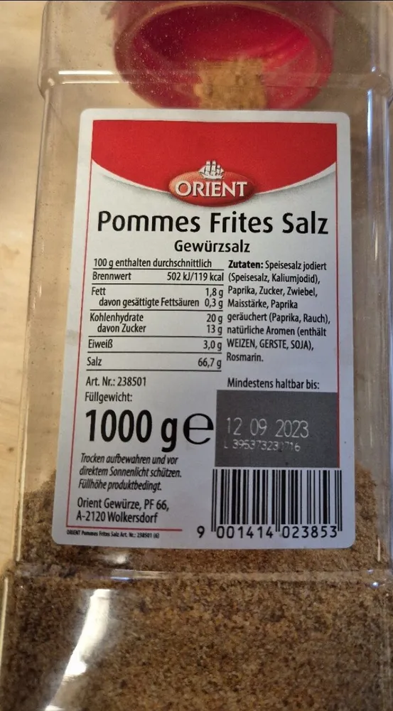 Pommes Salz