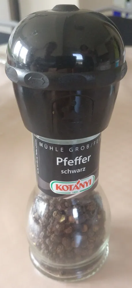 Pfeffer schwarz Mühle