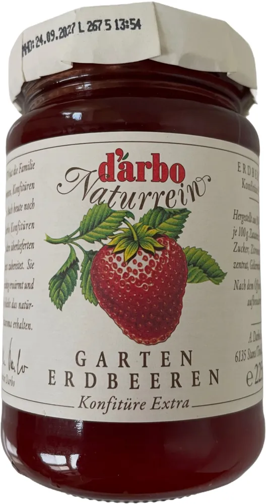 Garten Erdbeeren Konfitüre Extra
