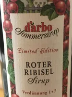 D‘arbo Sommersirup Rote Ribisel