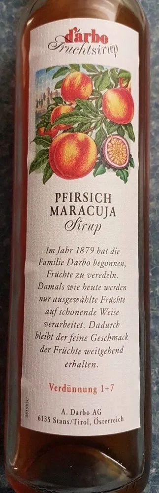 Pfirsich Maracuja Sirup