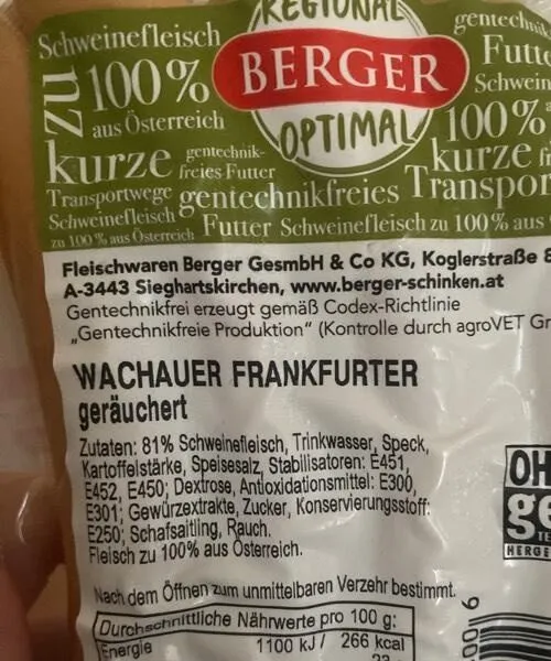 Wachauer Frankfurter
