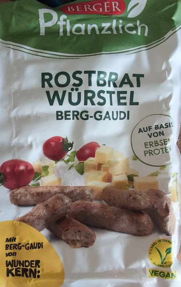Pflanzlich - Rostbratwürstel Berg-Gaudi