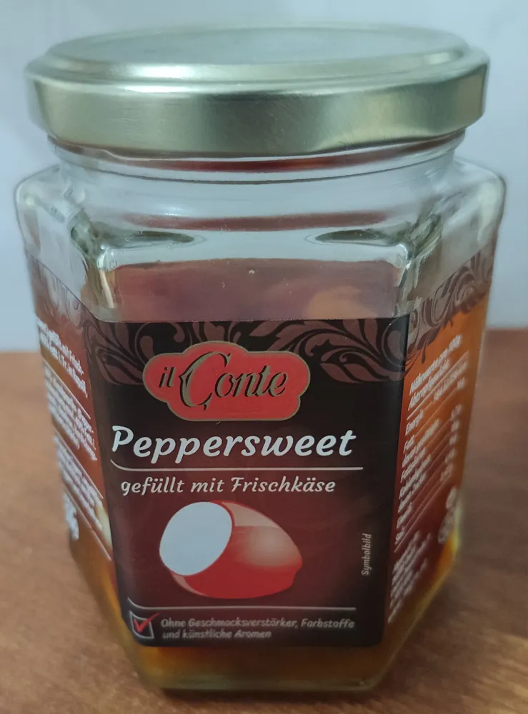 Peppersweet gefüllt mit Frischkäse