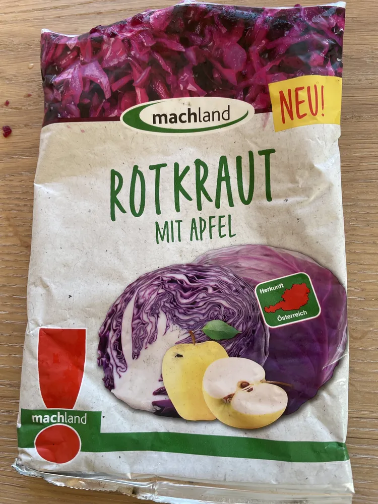 Rotkraut mit Apfel
