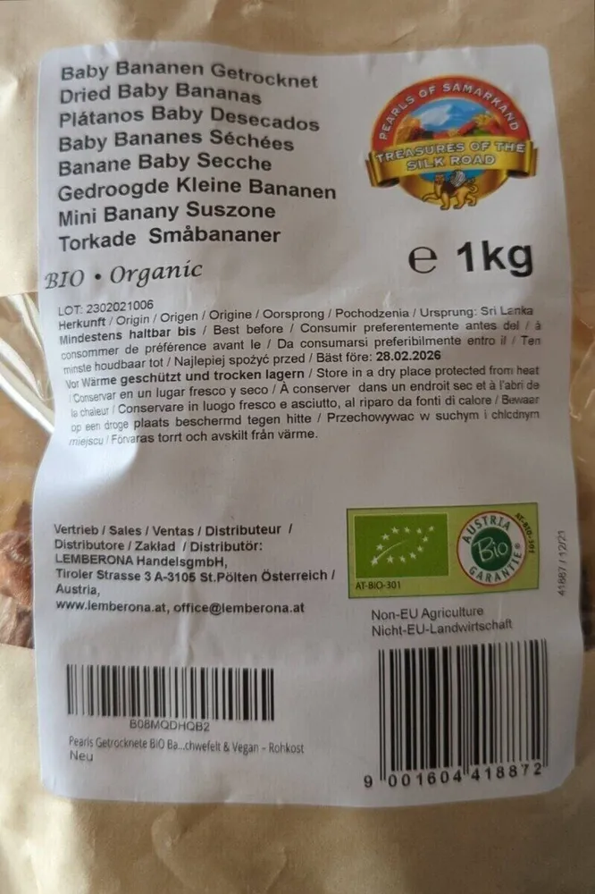 Dried Baby Bananas