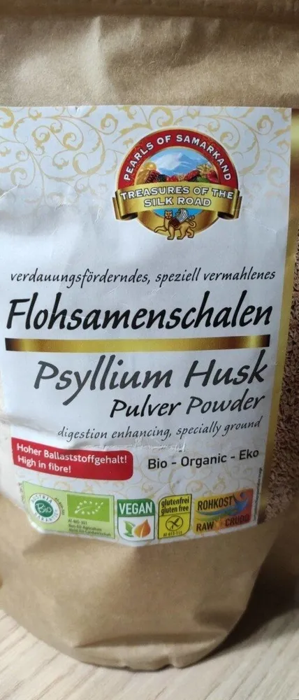 Polvere di buccia di psillio biologico