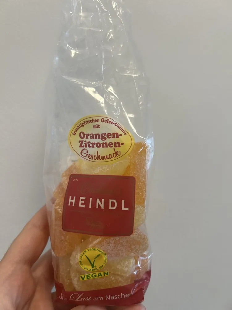Geleeartikel mit Orangen- und Zitronengeschmack