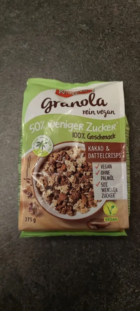 Granola rein vegan - Kakao & Dattelcrisps