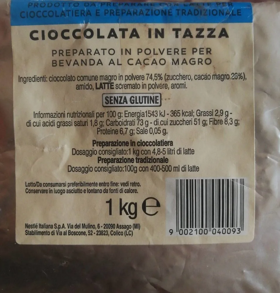 Cioccolata in tazza