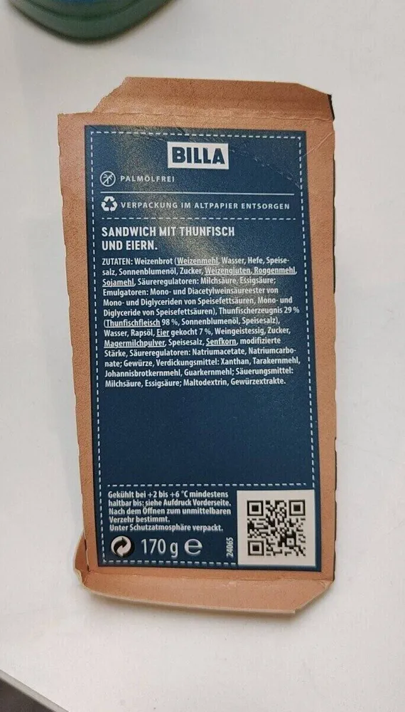 Sandwich mit thunfisch UND eirn