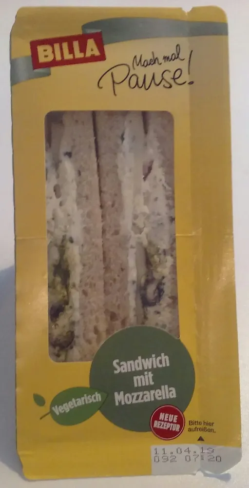 Sandwich mit Mozarella