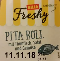 Pita Roll mit Thunfisch, Salat und Gemüse