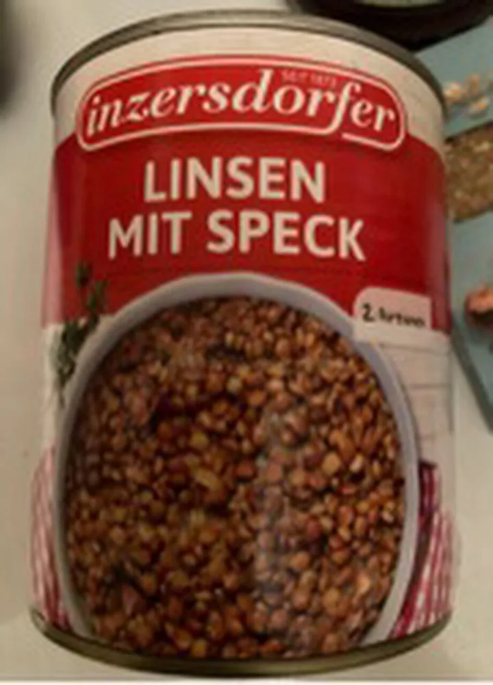 Linsen mit Speck