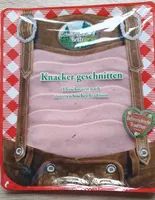 Knacker geschnitten, Fleischwurst