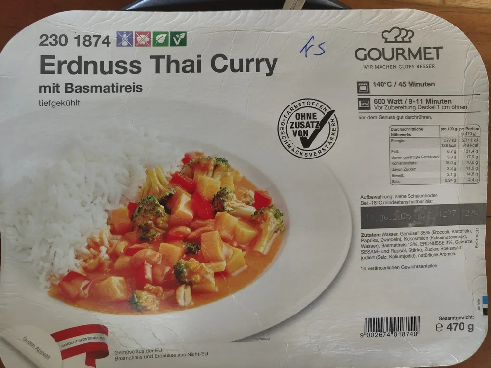 Erdnuss Thai Curry