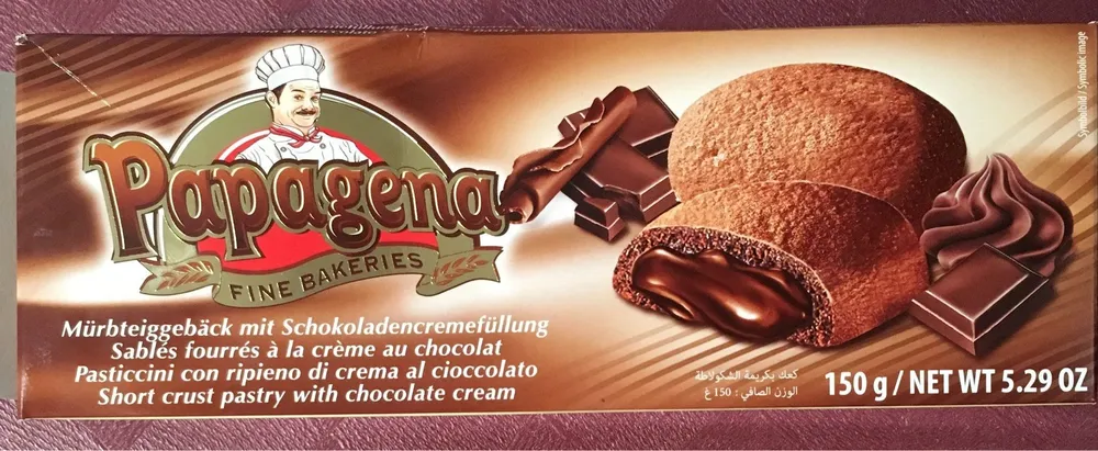 Papagena biscuits de pâte brisée fourrés de crème au chocolat