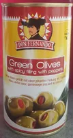 Green Olives Stuffed With Hot Pepper Paste 350g Tin