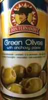 Green Olives Stuffed With Anchovy Paste 350g Tin Don Fernando