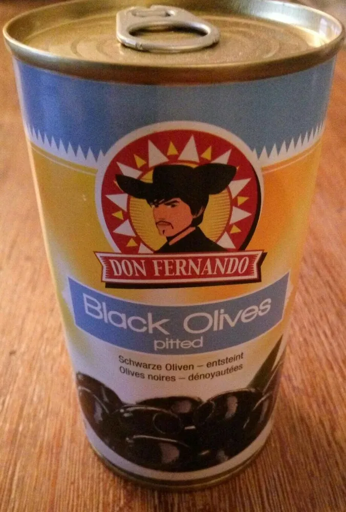 Schwarze Oliven - Entsteint 350g Dose Don Fernando