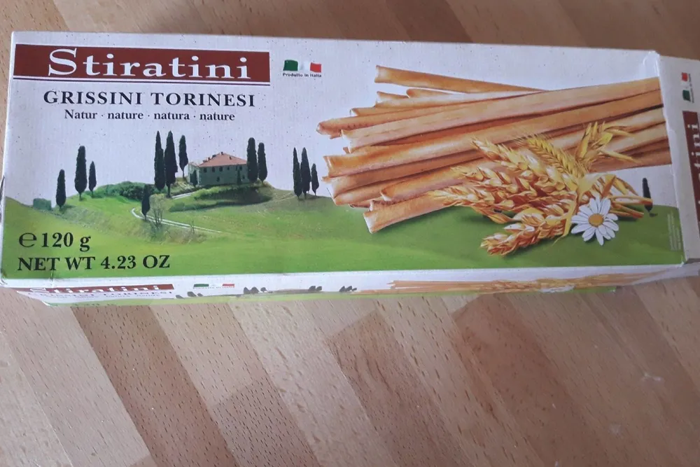 Grissini Torinesi Breadsticks 120g Folding Box Stiratini