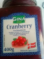 Fruchtaufstrich Cranberry 400g Glas Gina