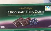 Chocolate thins cassis