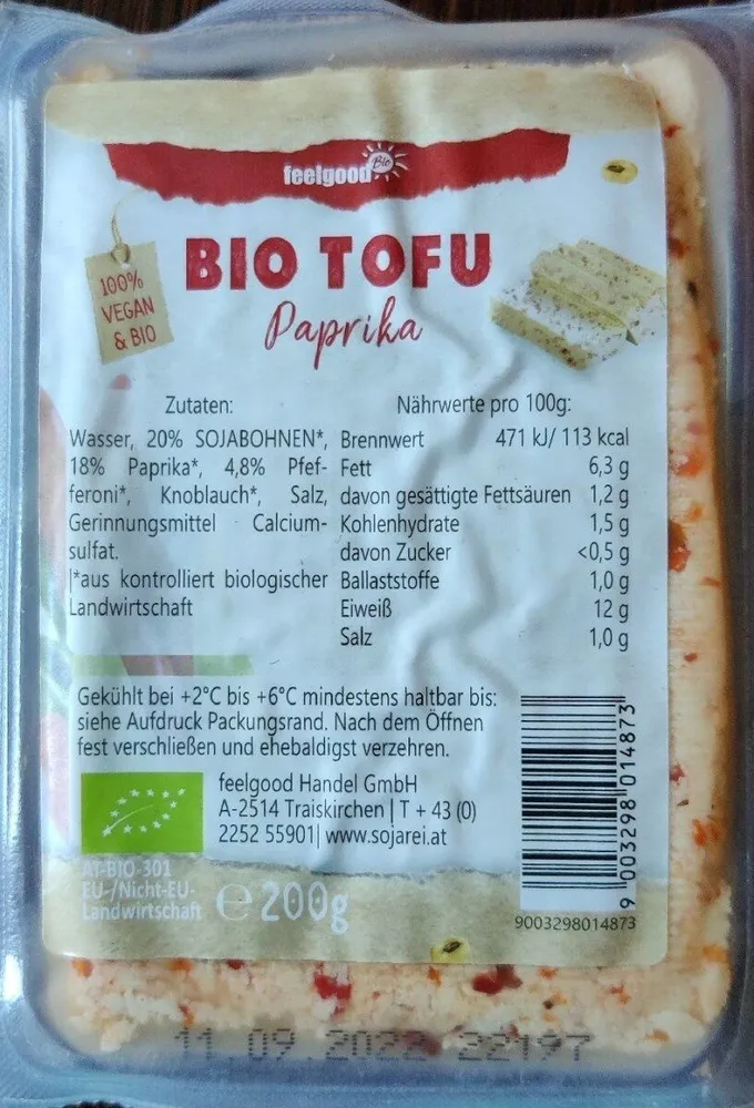 Bio Tofu Paprika