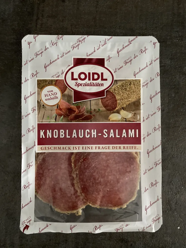 Knoblauch Salami