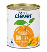 Pfirsich-Hälften leicht gesüßt
