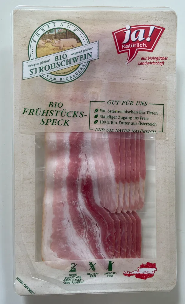 Bio-Frühstücksspeck vom Strohschwein