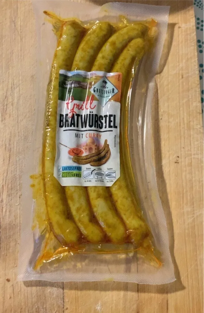 Salchichas Bratwürstel marinadas con Curry