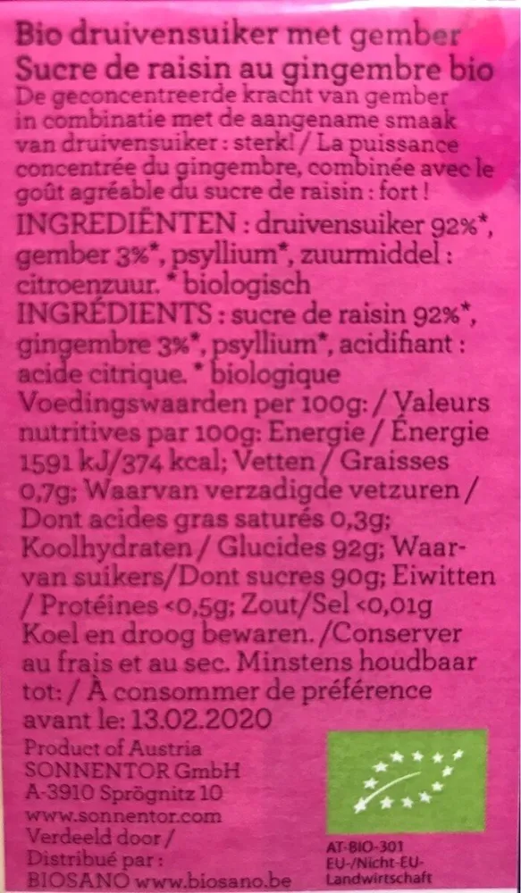 Sonnentor druivensuiker