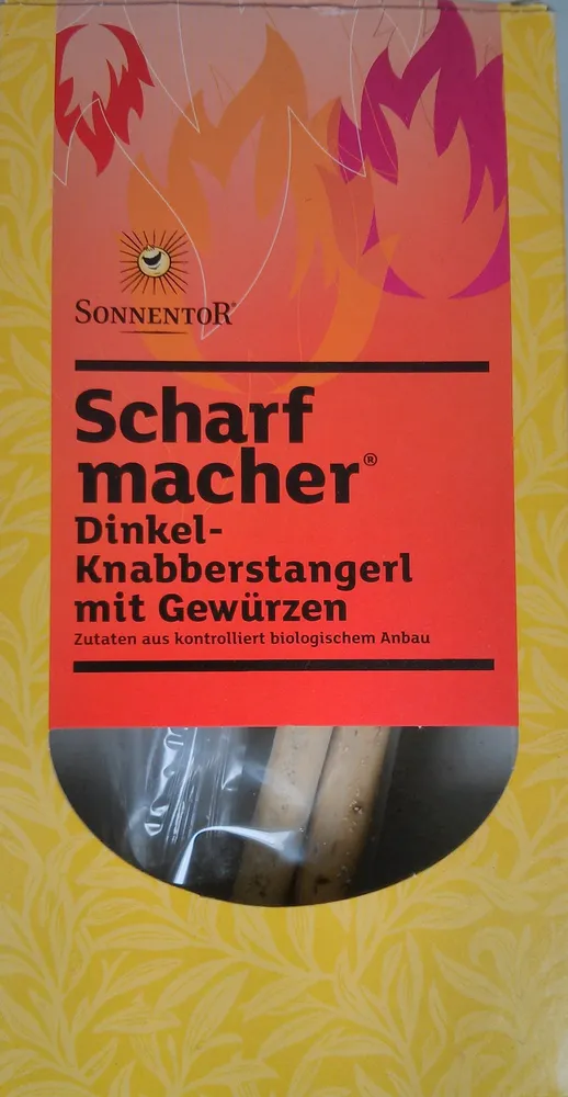 Sonnentor Scharfmacher Dinkel-Knabberstangerl mit Gewürzen